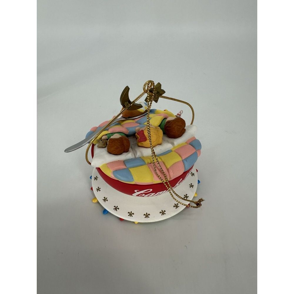 1993 Campbells Soup Kids Collectible Christmas Ornament Sleeping In a Bowl w/Dog - Picture 2 of 4